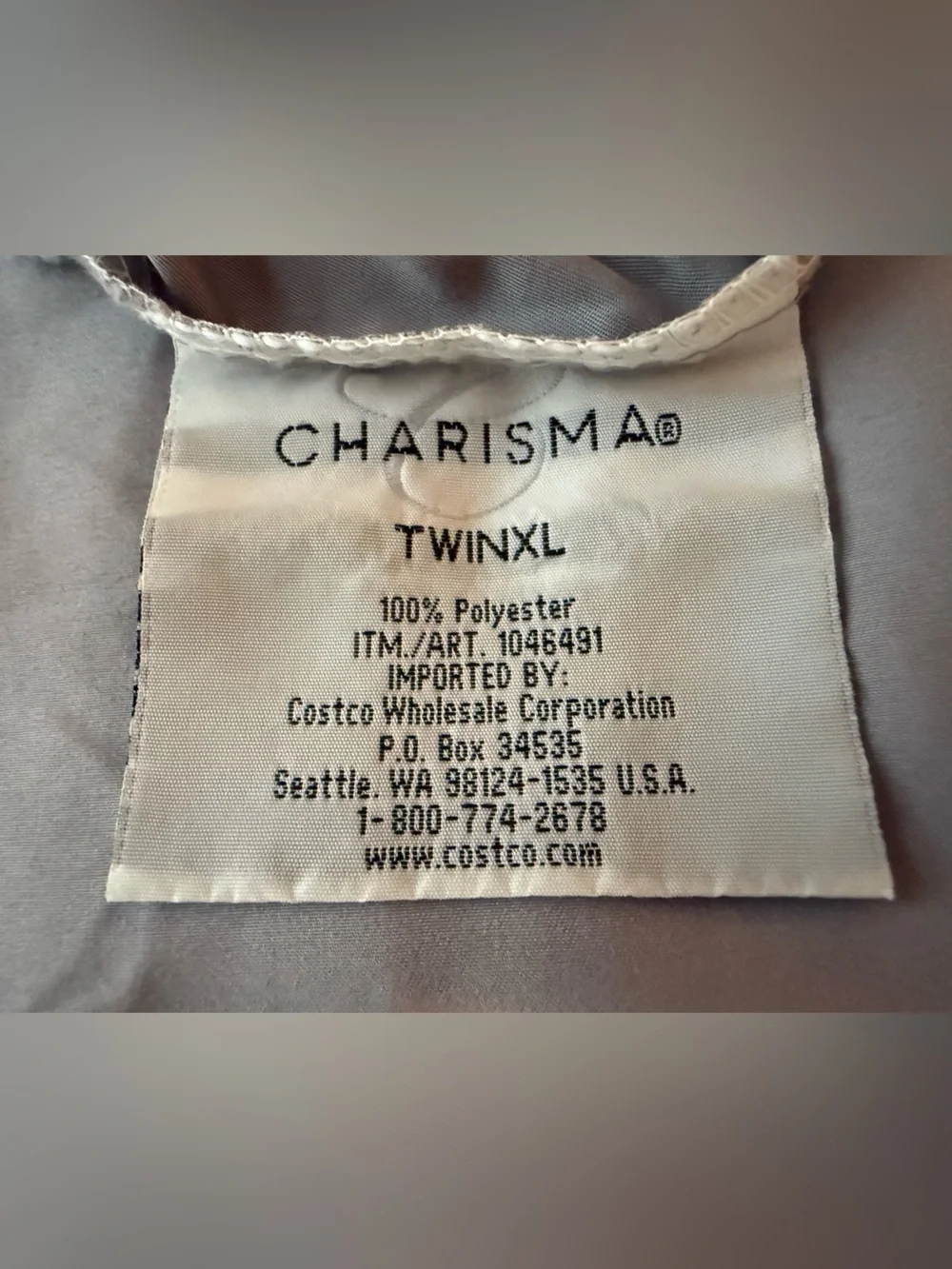 Charisma Microfiber Twin XL Gray Sheet Set